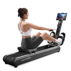 Rowing Machine Magnetic Rower 16 Levels Of Quiet Rowing Workout Dual Slide Rail