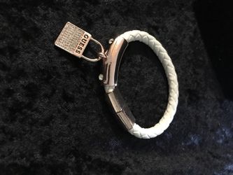 Guess rose gold and cz white rope style bracelet