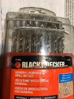 Black & Decker 71-931 HSS Drill Bit Set, 18-Piece