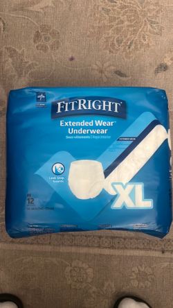 FitRight Extended Wear Underwear XL – 12 Count