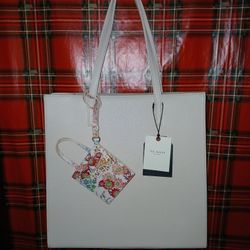 Ted Baker London Cream Color/Off White Tote Bag