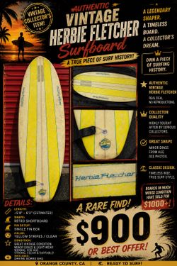 Herbie Fletcher Vintage Longboard/Funboard