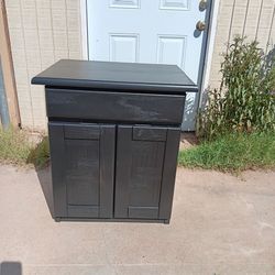 Black Accent Cabinet or Oversized Nightstand 27"H x 24"W x 18"D