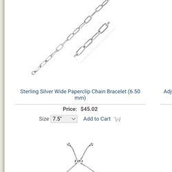 Silver bracelet.