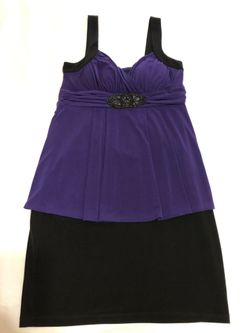 Black and purple dress