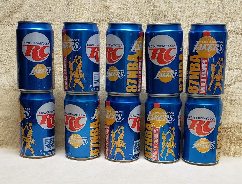 1987 RARE Los Angeles Lakers RC Cola Can