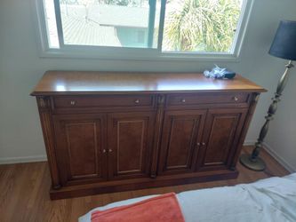Burl wood credenza