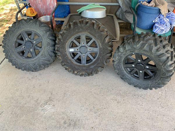 (3) Maxxis Bighorn 29x11x14 Rear Tires in Stock Polaris RZR 1000 Wheels ...