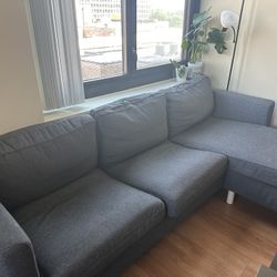 Sofa with Chaise Ikea Parup — Gunnard Dark Gray [like New]