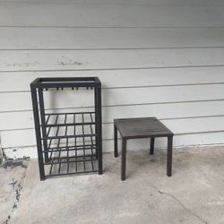 A Wine Rack Table An A Side Table$60