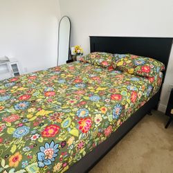 Queen Bed Frame + Mattress + Mattress Cover– $100 