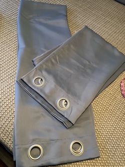 New Set of 2 light blue curtains 54X84 grommet