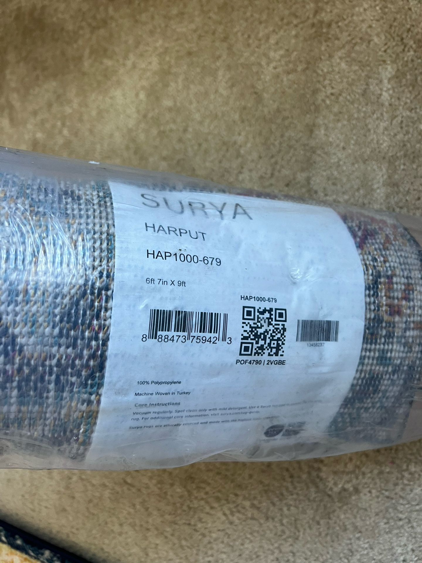 6’ 7” X 9’ Brand New Rug