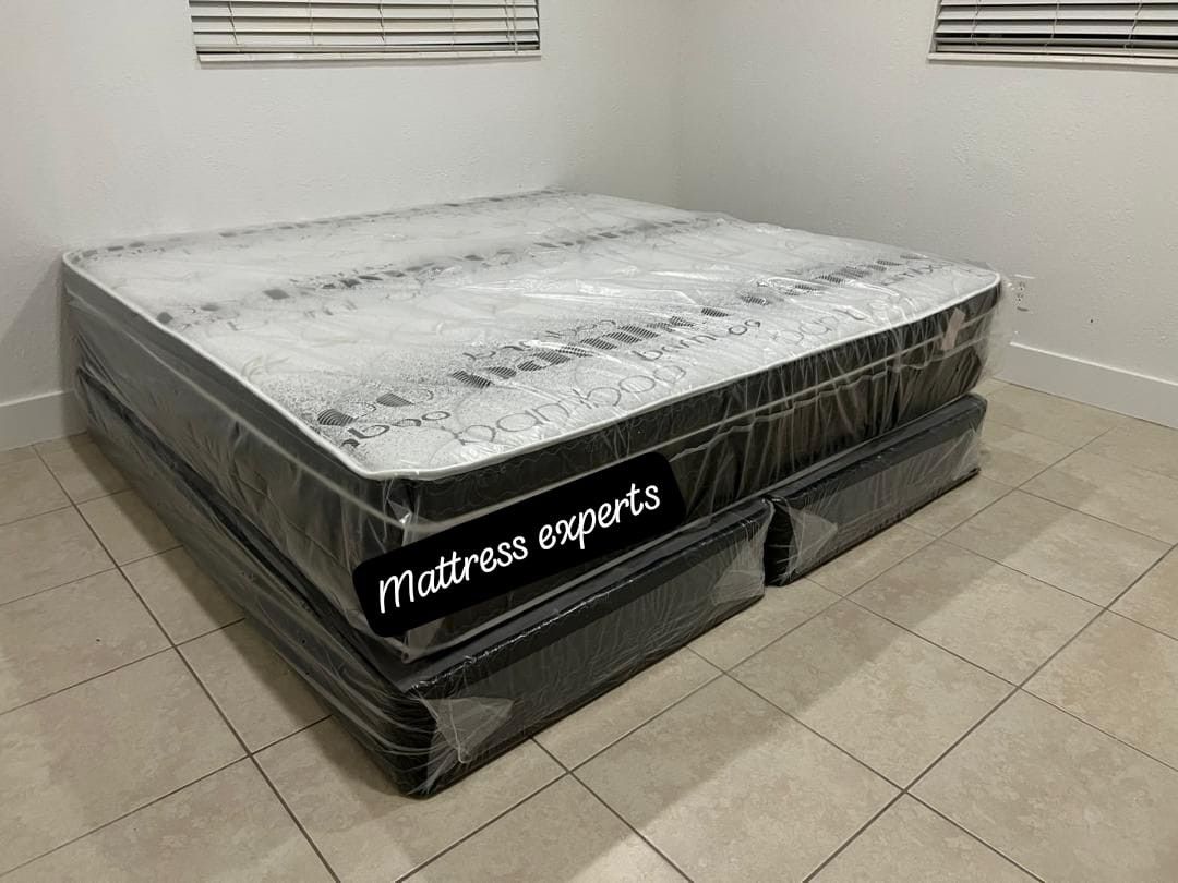 MATTRESS KING SIZE PILLOW-TOP WITH BOX SPRING-2PCS