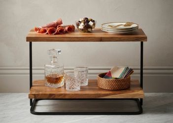 Two-Tier Wood Serving Tray / Perfume Stand
