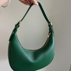 Trendy Crescent Shoulder Bag Kelly Green