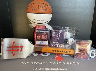 Houston Rockets Lot Maxwell Auto Mini-ball + Kenny Smith Auto #/49 + KPJ Rookie + Hakeem SPX #/2999 + More