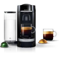 Nespresso VertuoPlus Deluxe Coffee and Espresso Machine by De'Longhi, 37 Oz, matte black