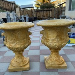 New Flower Pots Made Out Of Cement Perfect Gift 