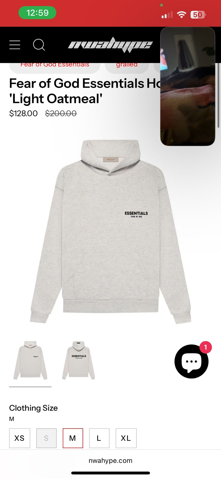 Authentic Essentials Fear Of God Hoodie. Never worn