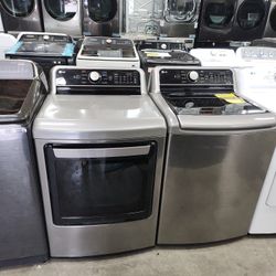 LG Set Top Load Washer And Dryer Silver New 
