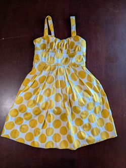 Girls Yellow Polka Dot Summer Dress Size 7 - Everett, WA