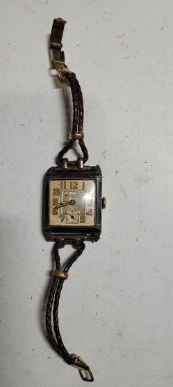 Vintage Paul Vallette Swiss Watch 1/10 14GF Clasp & 925 Silver Case