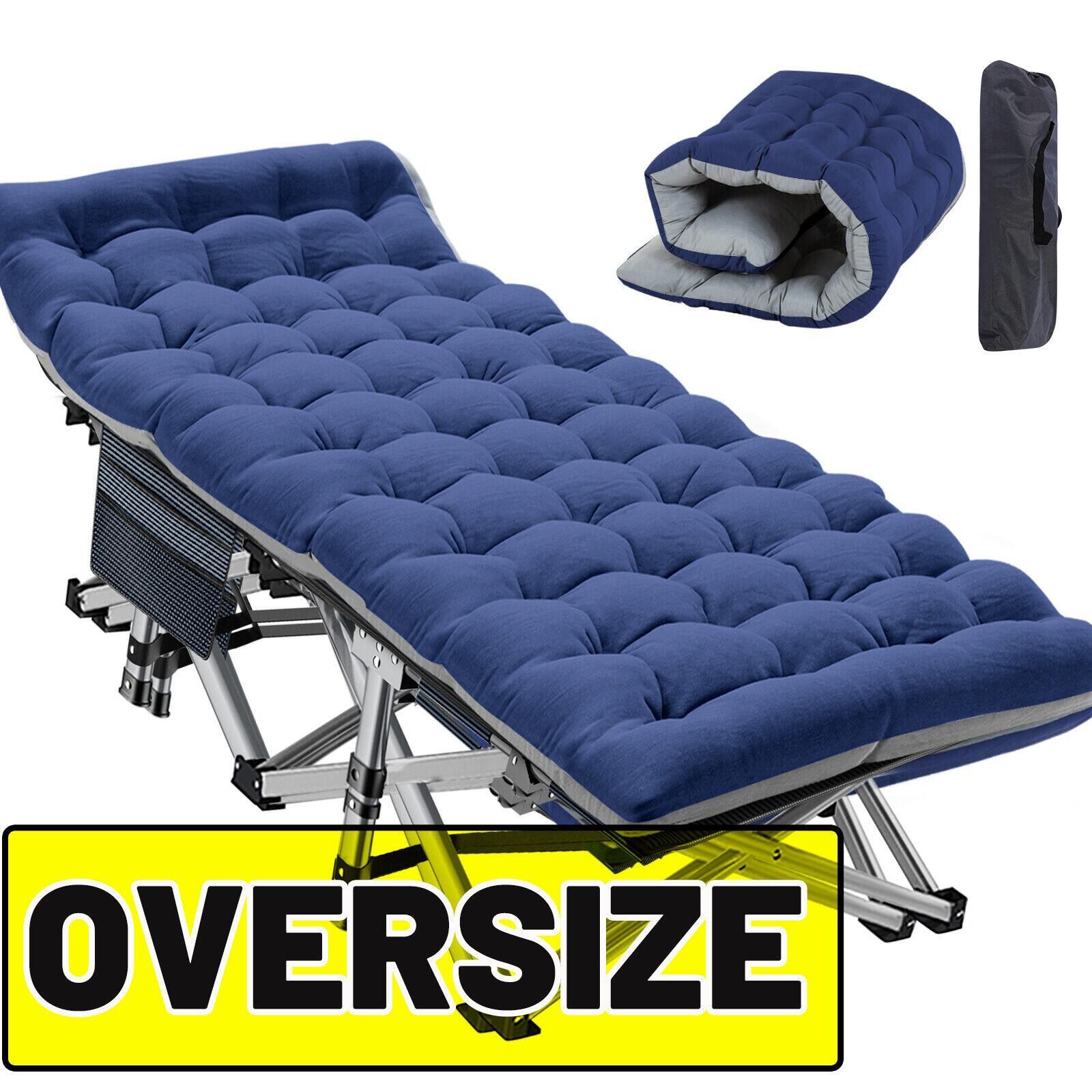 Sleeping Cots 78*x32'' With Cushion Carry Bag XXL Oversized Camping Bed