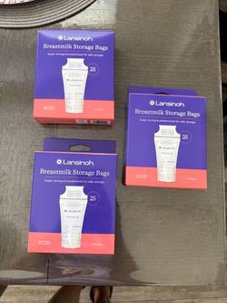 Lansinoh Breastmilk Storage Bags – 3 Boxes of 25