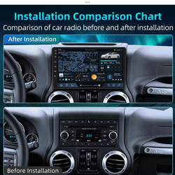 Android Car Radio Stereo 10” Touch Screen Carplay GPS for 2007 up to 2017 Jeep Wrangler JK