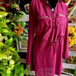 New Look Drawstring Waist Mini Shirt Dress