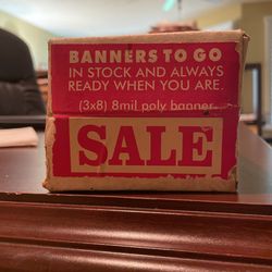 SALE  Banner. Sign.  Giant 3 Ft X 8 Ft!