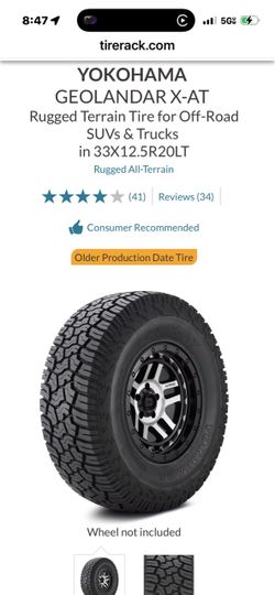 33X12.5R20LT All Terrain Tire New