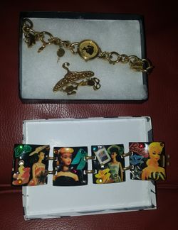 Collectible from 1990's Barbie bracelets and Watch great condition gold plated