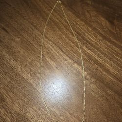 10k SOLID GOLD 22in 2.3mm cuban link chain 