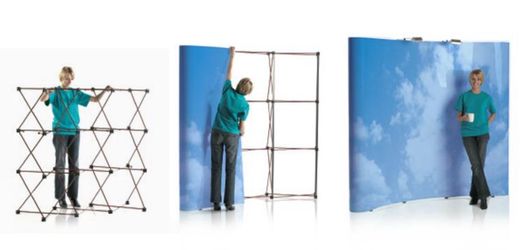 Trade Show Booth (Abex Display Systems) 10 ft Portable Pop Up Trade Show Displays Professional Exhibit High Quality