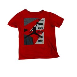 Air Jordan Sz L Boys Graphic T-Shirt Red