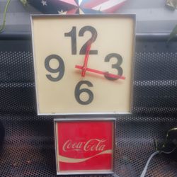 Vintage Coca-Cola Clock and Sign