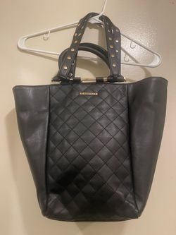 Rampage Black Quilted Tote Bag