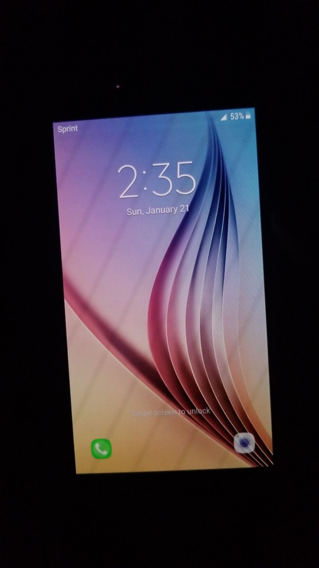 32GB Galaxy s6 with phone case Sprint