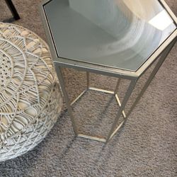 Free Glass Mirrored Plant Stand 