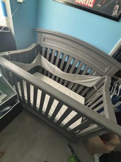 Gray Crib 