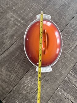 Oval Cast Iron Casserole Dish with Lid