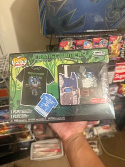 Transformers funko pop with large shirt new