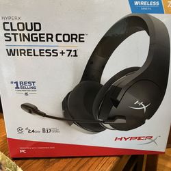 Hyper X cloud stinger core wireless 7.1 brand new