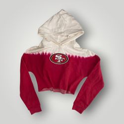 Teens Large 49ers Tie Dye Cropped Hoodie