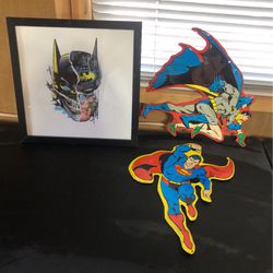 Batman And Superman Carácter Steel And Frame