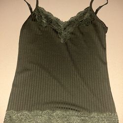 3 Women's Long Lace Tank Tops lace  (Grey, Green, Red Brown)