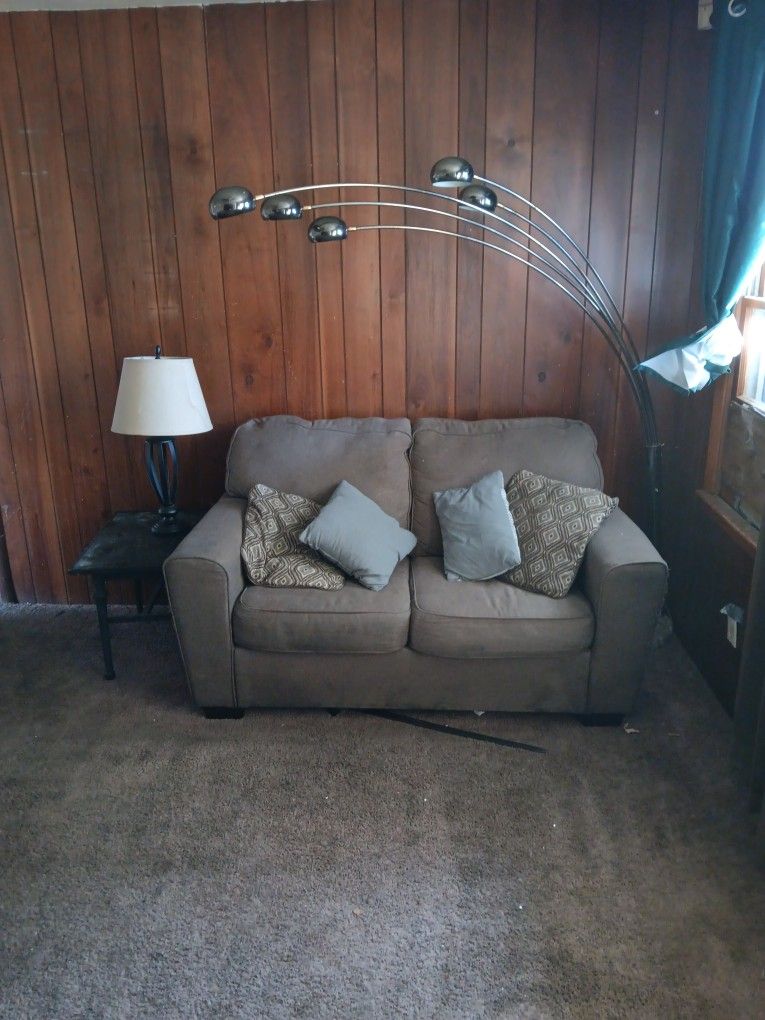 Set Of Sofa And Living Room Decoreted Lamp