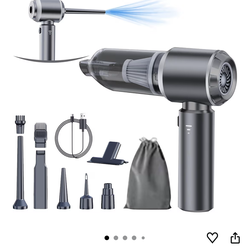 Car Vacuum Portable Cordless 20000PA High power Mini Vacuum Cleaner 4-in-1 Compressed Air Duster & Air Blower & Pump Hand Held Vacuum with Brushless M